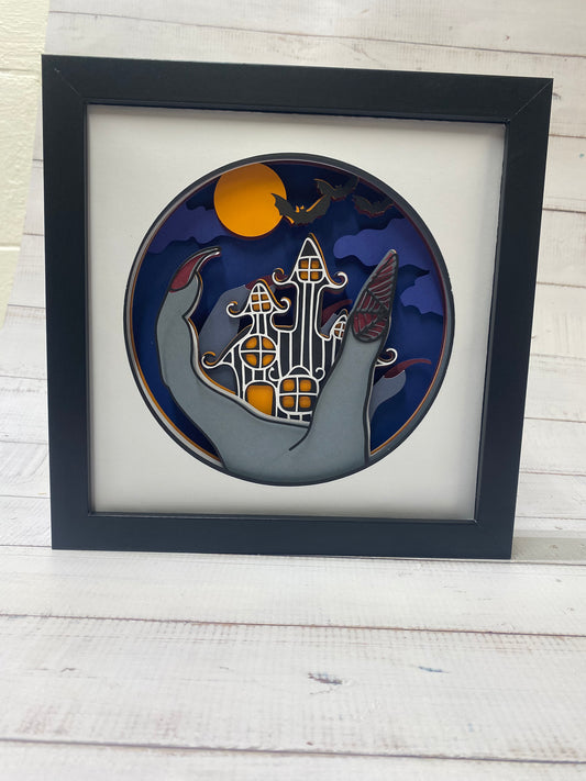 Witches Hand Shadow Box