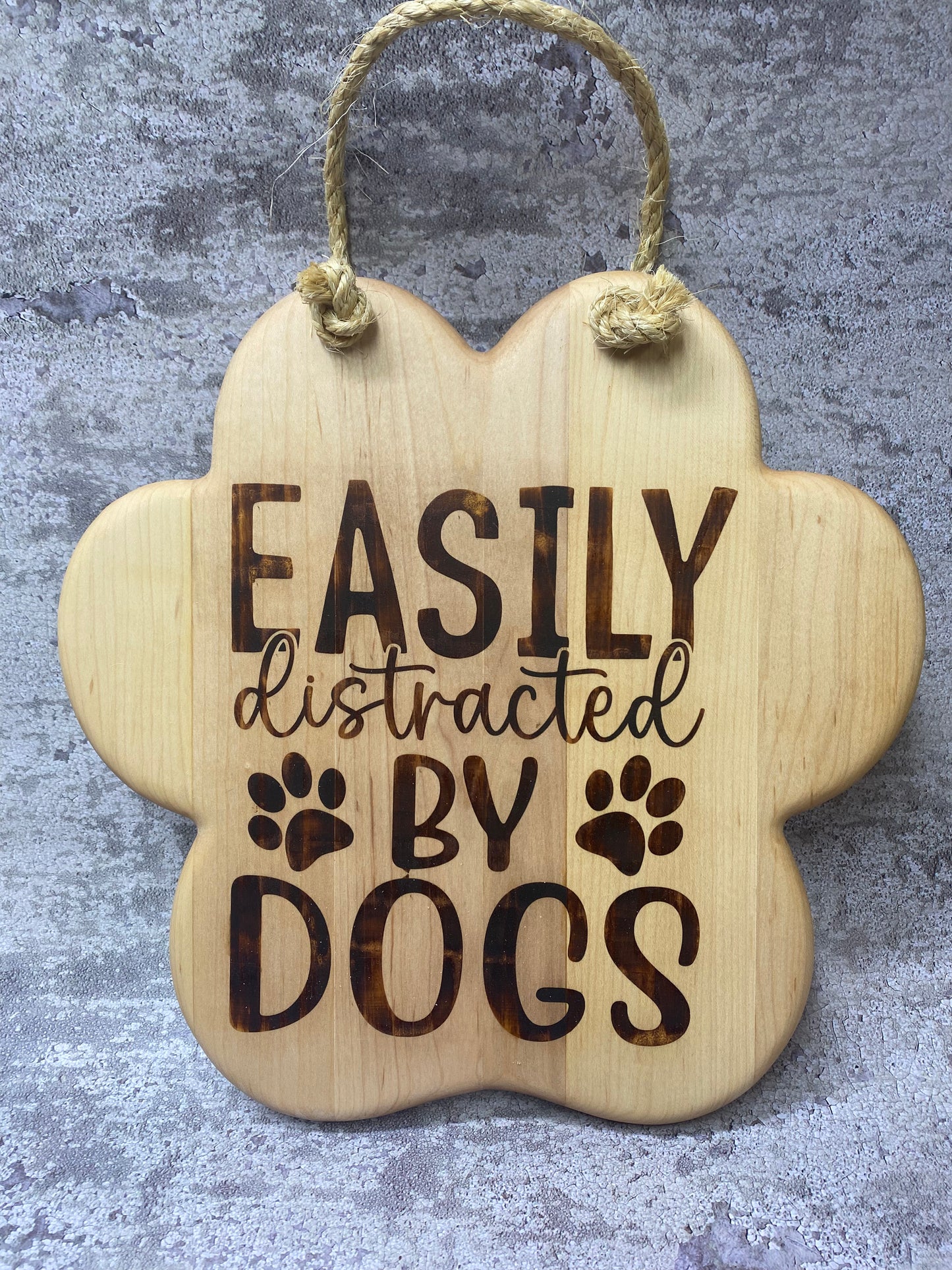 Wooden Paw Print Signs