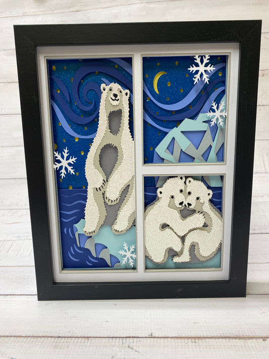 Polar Bear Shadow Box