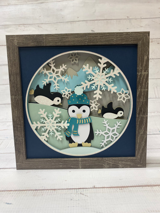 Penguin Shadow Box