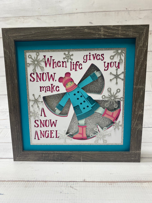 Snow Angel Shadow Box