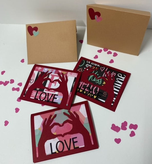 Love Heart Hands Valentine Card