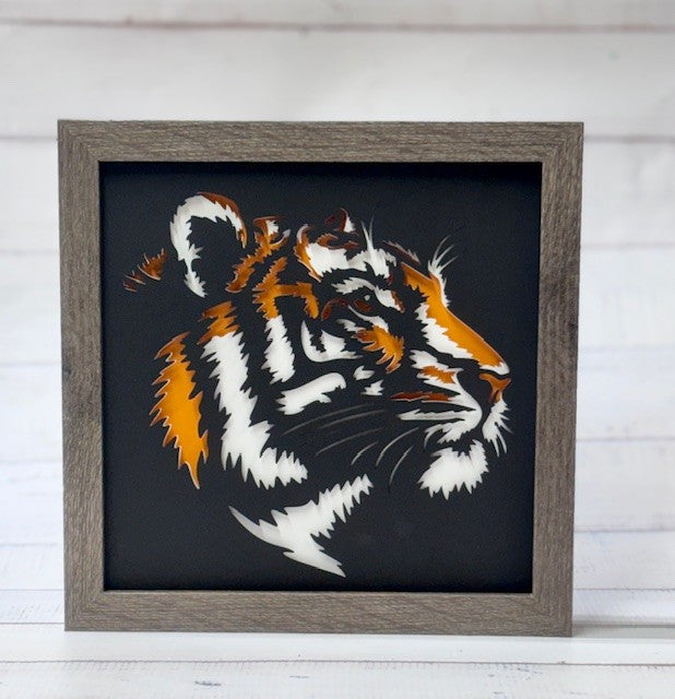 Tiger Face Shadow box