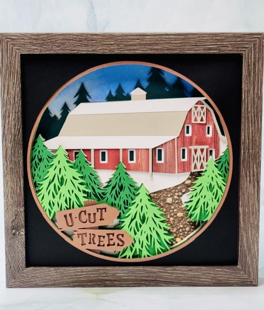 U-Cut Trees Shadow Box