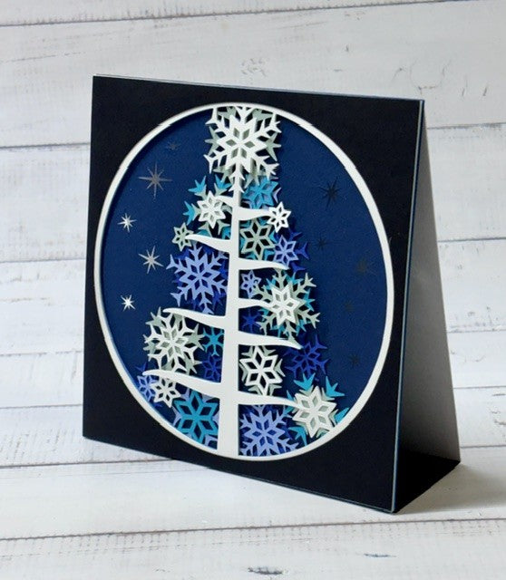 Snowflake Tree Tent Card