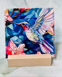Hummingbird Square Coasters