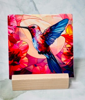 Hummingbird Square Coasters