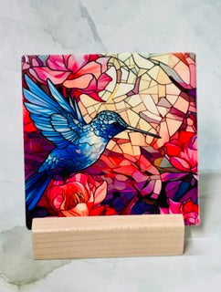 Hummingbird Square Coasters