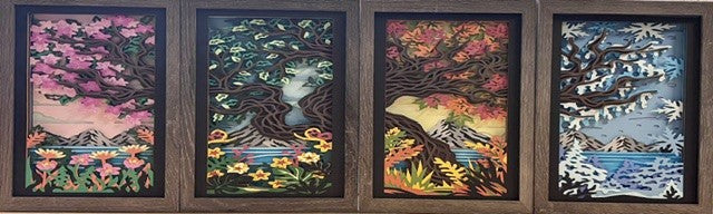 Four Seasons Shadow Boxes