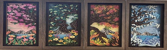 Four Seasons Shadow Boxes