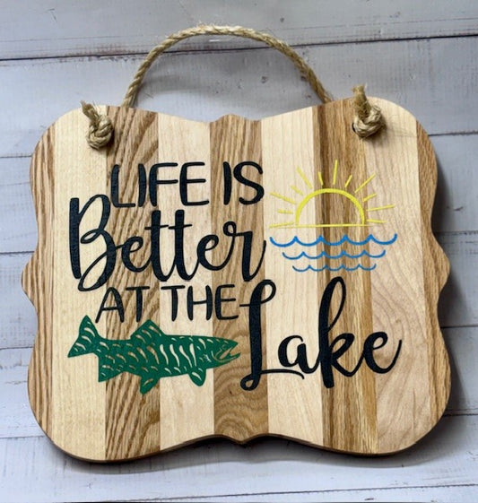 Small wooden signs