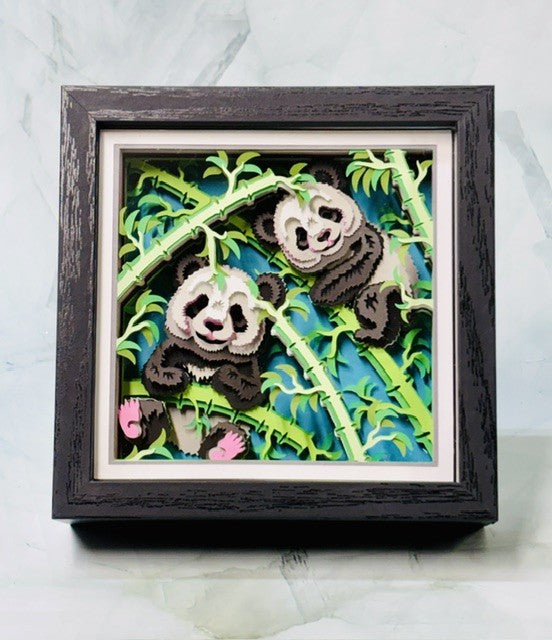 Panda Bear Shadow Box