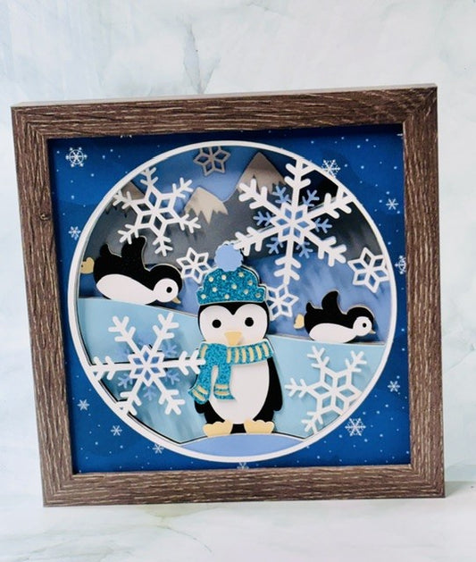 Penguin Shadow Box