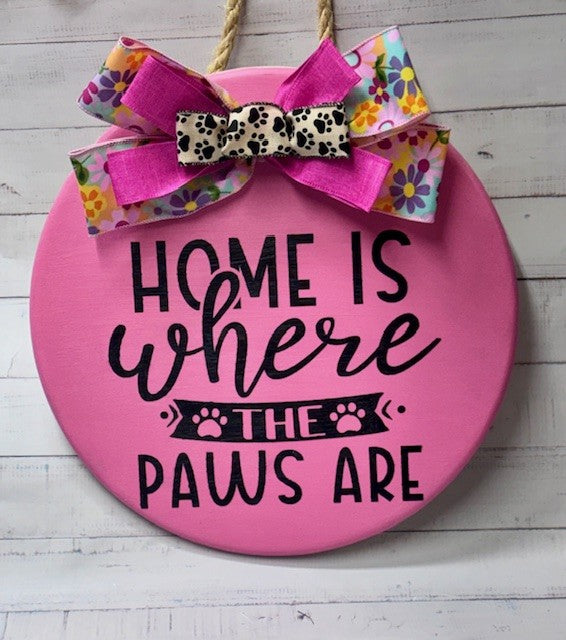 Wooden round door signs