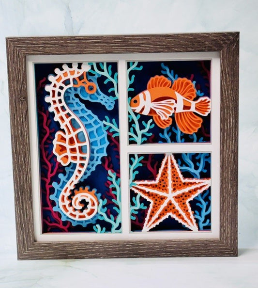 Seahorse Shadow Box